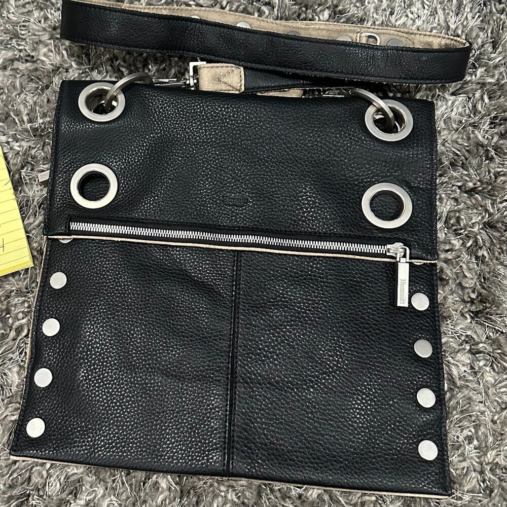 Hammitt Montana Large - Reversible Black/Pewter with Brushed Silver Hardware